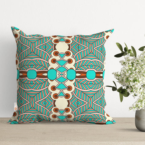 Geometric Pillow Cover|Abstract Cushion Case|Decorative Pillowtop|Boho Bedding Decor|Cozy Pillowcase|Outdoor Cushion Case|Ethnic Pillowtop