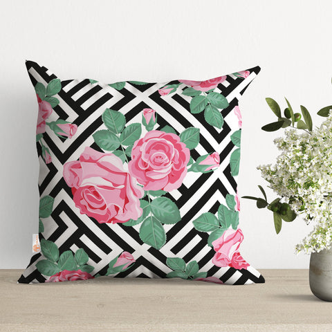 Floral Pillow Cover|Summer Cushion Case|Rose Print Pillowtop|Daisy Pillowcase|Butterfly Pillowcase|Outdoor Cushion Case|Sofa Throw Pillow