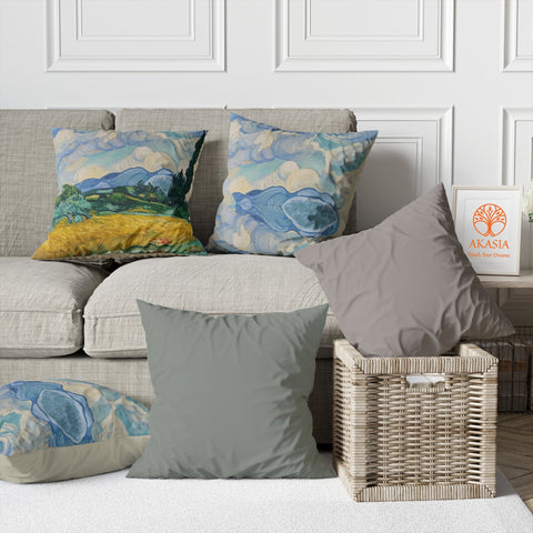 Wheat Field Pillow Cover|Cypresses Cushion Case|Van Gogh Pillowtop|Landscape Pillow|Boho Bedding Decor|Cozy Pillowcase|Outdoor Cushion Case