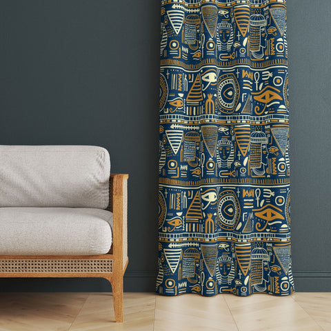 Ethnic Print Curtain|Thermal Insulated Tribal Panel Window Curtain|Rug Design Living Room Curtain|Abstract Geometric Authentic Window Decor