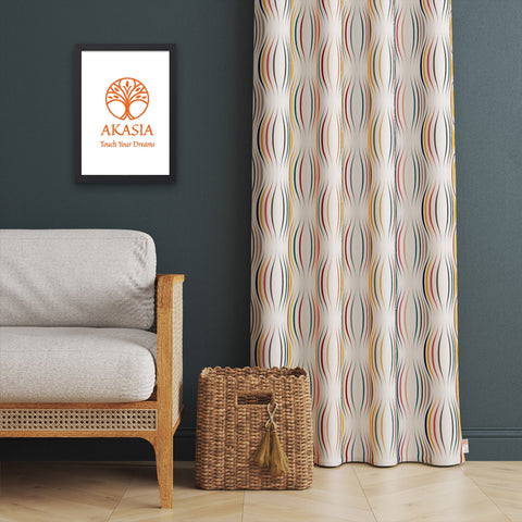 Abstract Curtain|Thermal Insulated Colorful Window Curtain|Decorative Modern Living Room Curtain|Housewarming Bohemian Style Window Decor