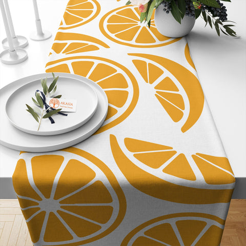 Lemon Table Runner|Lime Tablecloth|Decorative Tabletop|Fresh Citrus Home Decor|Farmhouse Kitchen Decor Gift|Housewarming Summer Table Runner
