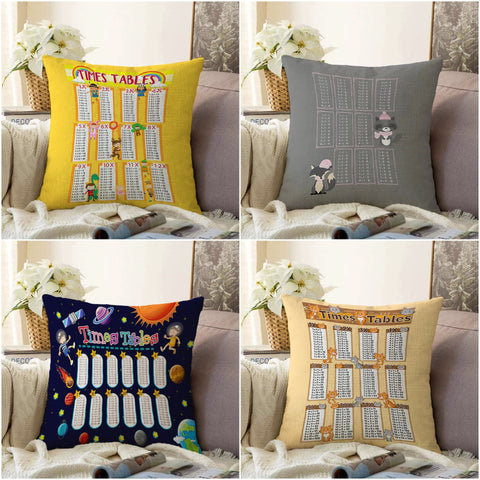 Kids Pillowcase|Multiplication Table Cushion Case|Educational Times Tables Pillow|Decorative Pillowtop|Kid Cushion Case|Sofa Throw Pillow