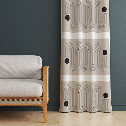 Modern Boho Curtain|Thermal Insulated Panel Window Curtain|Decorative Abstract Living Room Curtain|Housewarming Bohemian Window Decor