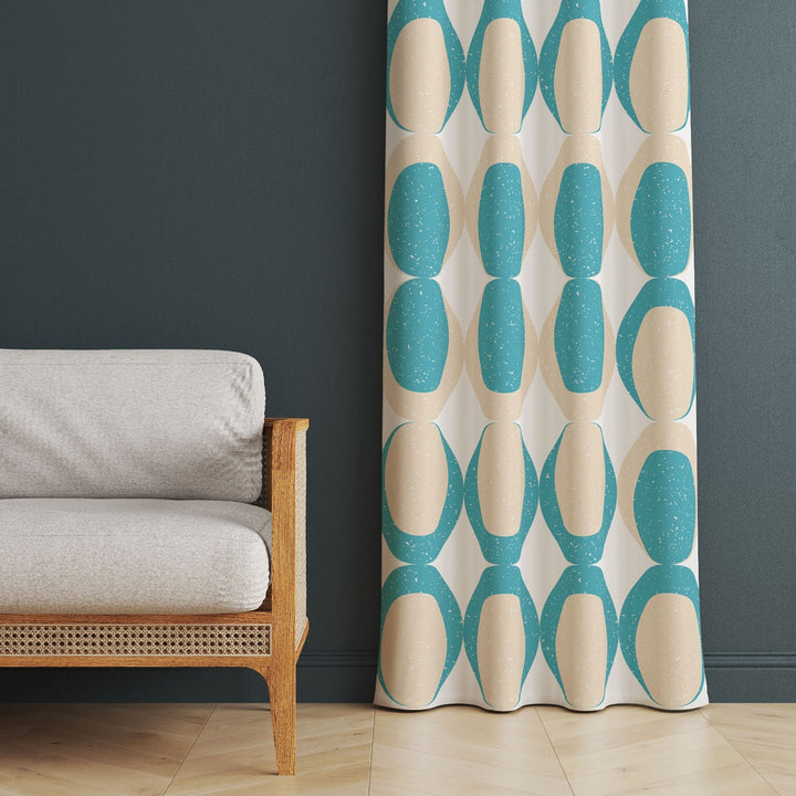 Abstract Geometric Curtain|Thermal Insulated Boho Panel Window Curtain|Decorative Living Room Curtain|Housewarming Bohemian Window Decor