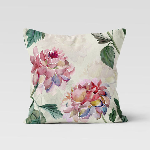 Pinky Floral Pillow Cover|Summer Cushion Case|Decorative Throw Pillowtop|Boho Bedding Decor|Housewarming Farmhouse Style Porch Pillow Case