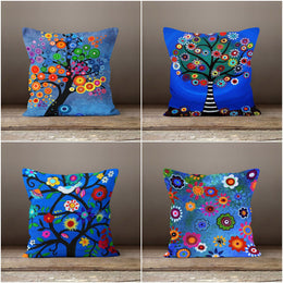 Colorful Floral Pillow Cover|Decorative Pillow Sham|Summer Trend Cushion Case|Boho Bedding Decor|Housewarming Cushion Case|Throw Pillowtop