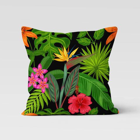 Plants Pillow Cover|Green Leaves Cushion Case|Tropical Leaf Decor|Decorative Pillowtop|Boho Floral Decor|Housewarming Tiger Print Cushion