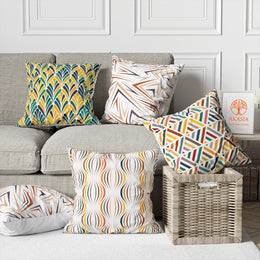 Geometric Pillow Cover|Sofa Throw Pillow|Abstract Cushion Case|Decorative Pillowtop|Boho Bedding Decor|Cozy Pillowcase|Outdoor Cushion Case