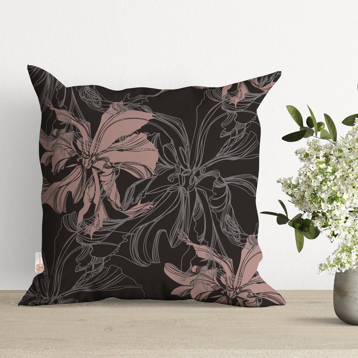 Floral Pillow Cover|Summer Trend Cushion Case|Pale Color Flower Home Decor|Heartwarming Floral Striped Cushion Case|Spring Throw Pillowcase