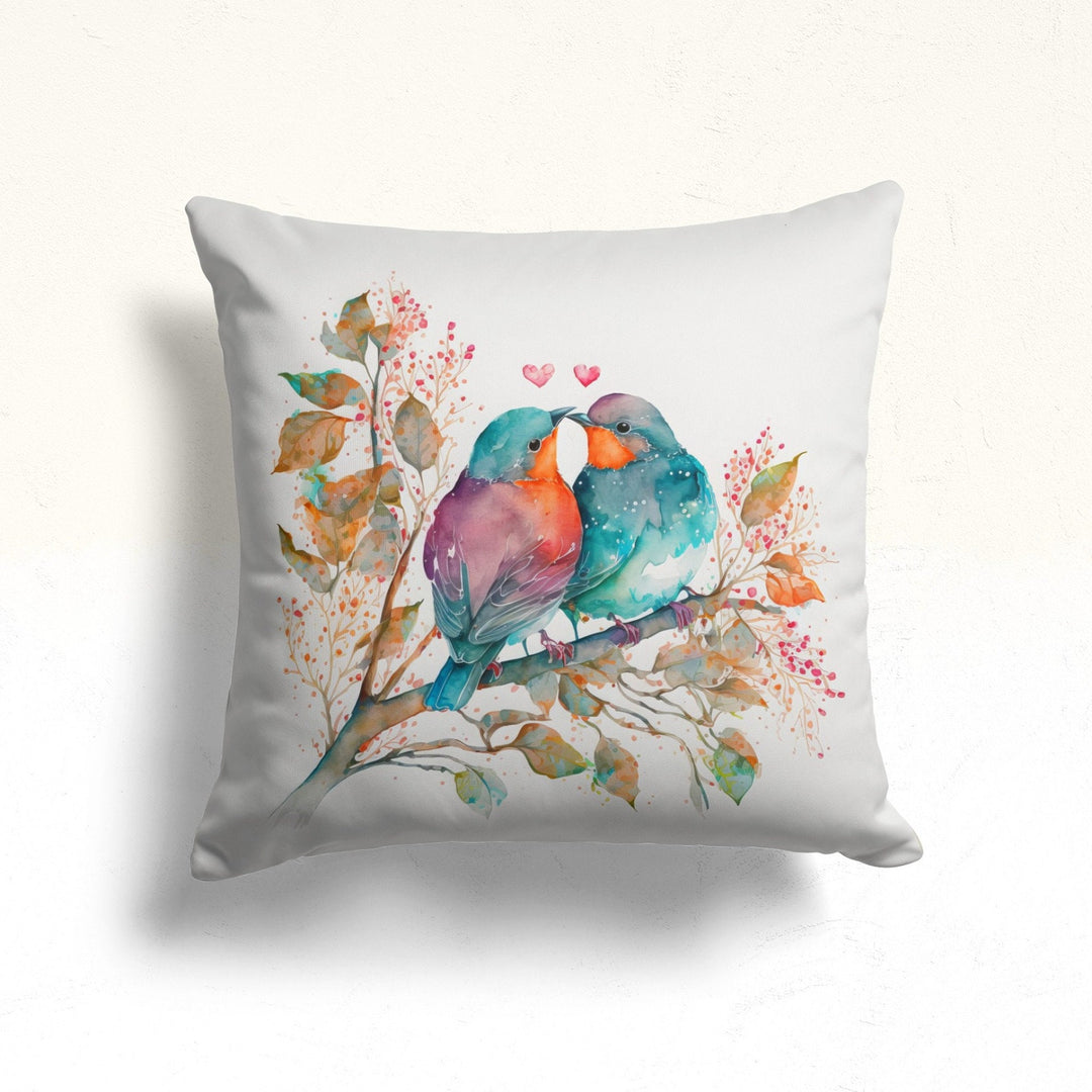 Floral Bird Throw Pillow Case|Bird Cushion Cover|Decorative Cushion Case|Housewarming Decor|Farmhouse Outdoor Pillow Cover|Porch Cushion