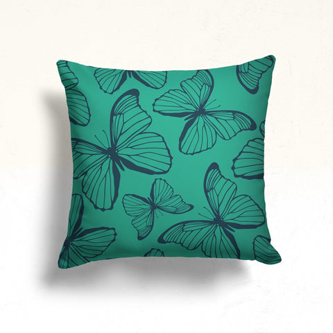 Butterfly Throw Pillow Case|Floral Cushion Case|Butterfly Print Cushion Cover|Cozy Home Decor|Housewarming Butterfly Outdoor Pillowtop