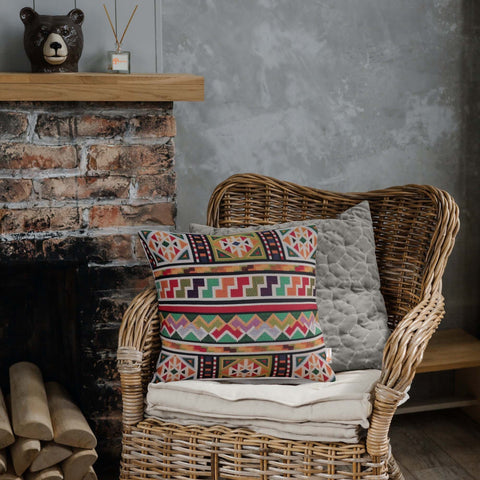 Rug Design Tapestry Pillow Cover|Southwestern Cushion Case|Decorative Kilim Pillowcase|Housewarming Aztec Throw Pillow|Authentic Home Decor