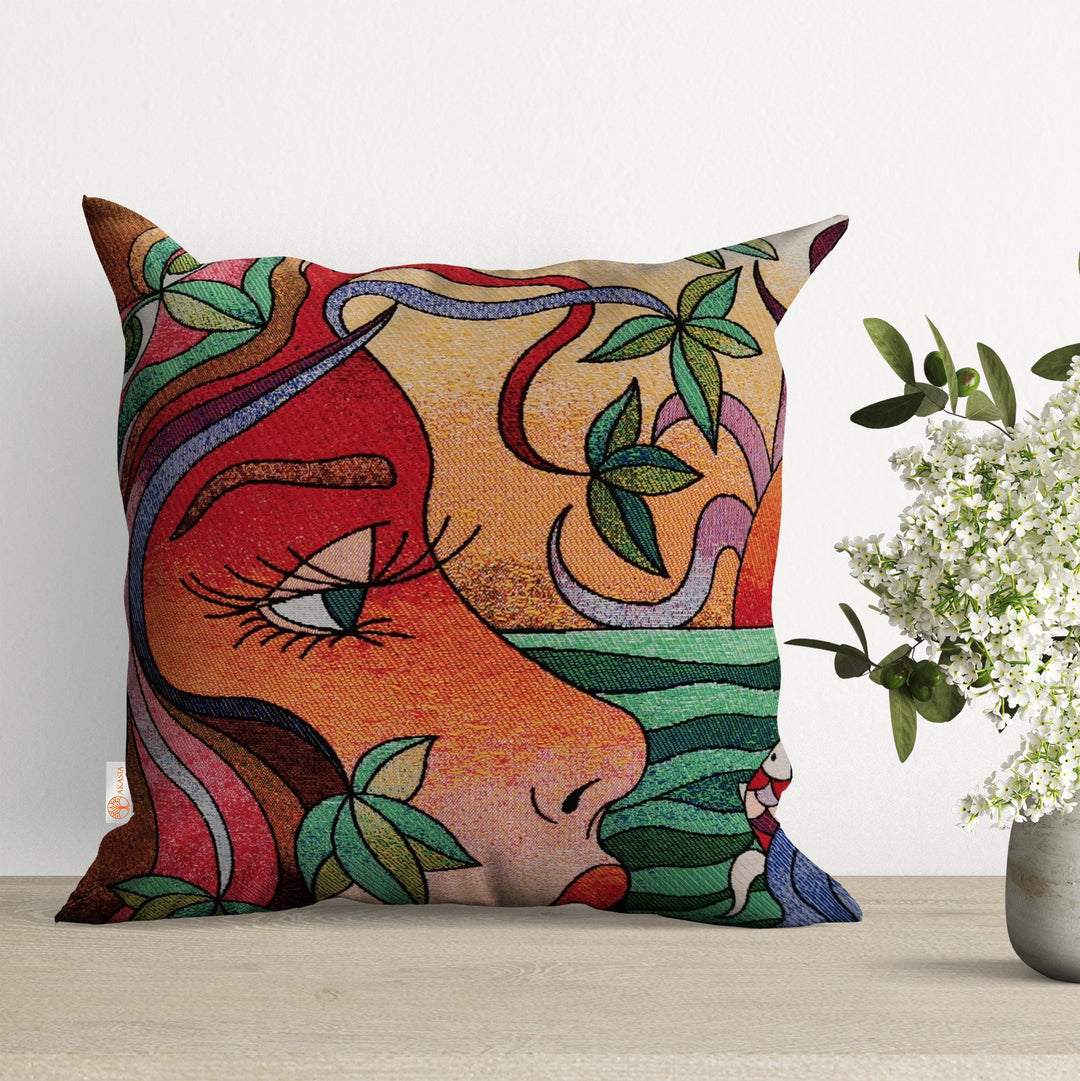 Fall Cat Pumpkin Pillow Cover 12x20 - Autumn Thanksgiving Decor Lumbar Pillow Case