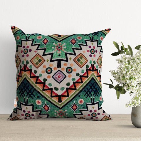 Tapestry Rug Design Pillow Cover|Southwestern Decor|Decorative Tapestry Throw Pillow Top|Housewarming Gobelin Cushion Case|Woven Home Decor