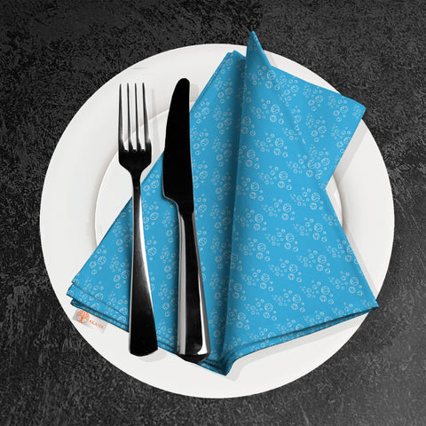 Nautical Fabric Napkin|Seashell Serviette|Summer Handkerchief|Beach House Table Decor|Reusable Tableware|Stylish Coastal Dining Napkin
