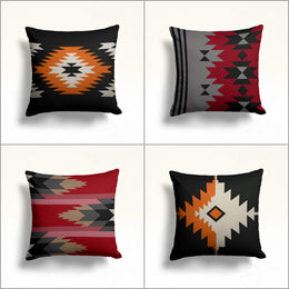 Southwest Pillow Top|Aztec Geo Pillow|Terracotta Decor|Geometric Southwestern Cushion|Rug Cushion Cover|Throw Pillowcase|Southwestern Design
