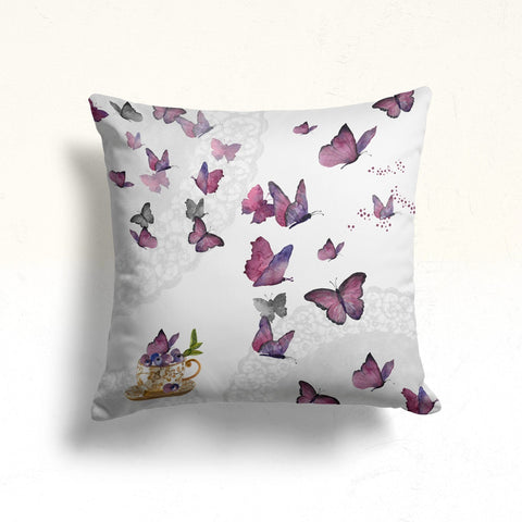 Butterfly Throw Pillow Case|Butterfly Print Cushion Cover|Decorative Cushion Case|Cozy Home Decor|Housewarming Butterfly Outdoor Pillowtop