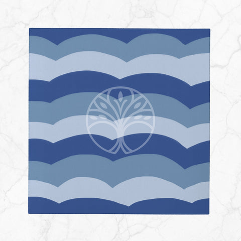 Nautical Fabric Napkin|Fish Print Handkerchief|Navy Marine Cloth Serviette|Beach House Table Decor|Reusable Tableware|Blue Coastal Napkin