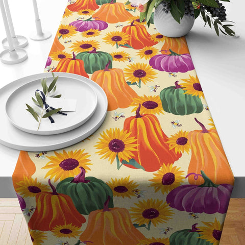 Sunflower Tablecloth|Sunflower Table Runner|Summer Tablecloth|Sunflower Home Decor|Housewarming Runner|Farmhouse Floral Print Tabletop