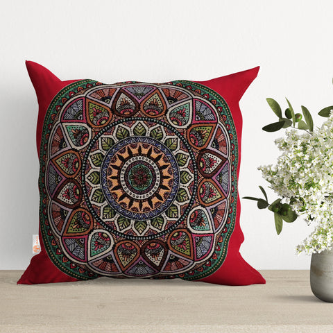 Tapestry Pillow Cover|Indian Mandala Cushion Case|Decorative Tapestry Pillow Case|Housewarming Throw Pillow Cover|Outdoor Tapestry Rug Cover