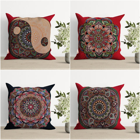 Tapestry Pillow Cover|Indian Mandala Cushion Case|Decorative Tapestry Pillow Case|Housewarming Throw Pillow Cover|Outdoor Tapestry Rug Cover