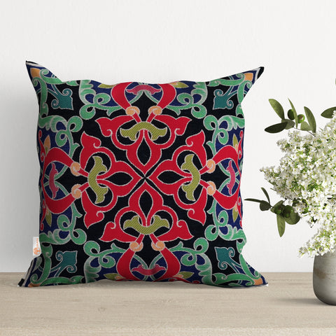Tapestry Rug Design Pillow Cover|Southwestern Decor|Decorative Tapestry Throw Pillow|Housewarming Gift|Terracotta Home Decor|Kilim Pillow