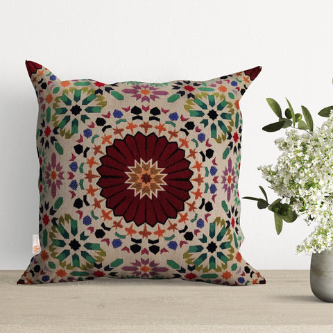 Tapestry Rug Design Pillow Cover|Southwestern Decor|Decorative Tapestry Throw Pillow Top|Housewarming Gobelin Cushion Case|Woven Home Decor