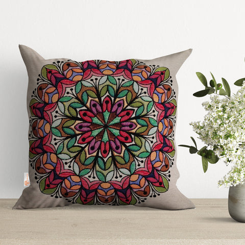 Tapestry Pillow Cover|Mandala Cushion Case|Southwestern Gobelin Tapestry Pillowcase|Housewarming Throw Pillow Top|Woven Geometric Home Decor