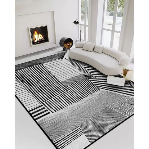 Optic Illusion Rug|Black White 3D Illusion Area Rug|Illusion Carpet|Machine-Washable Rug|Abstract Multi-Purpose Non-Slip Carpet