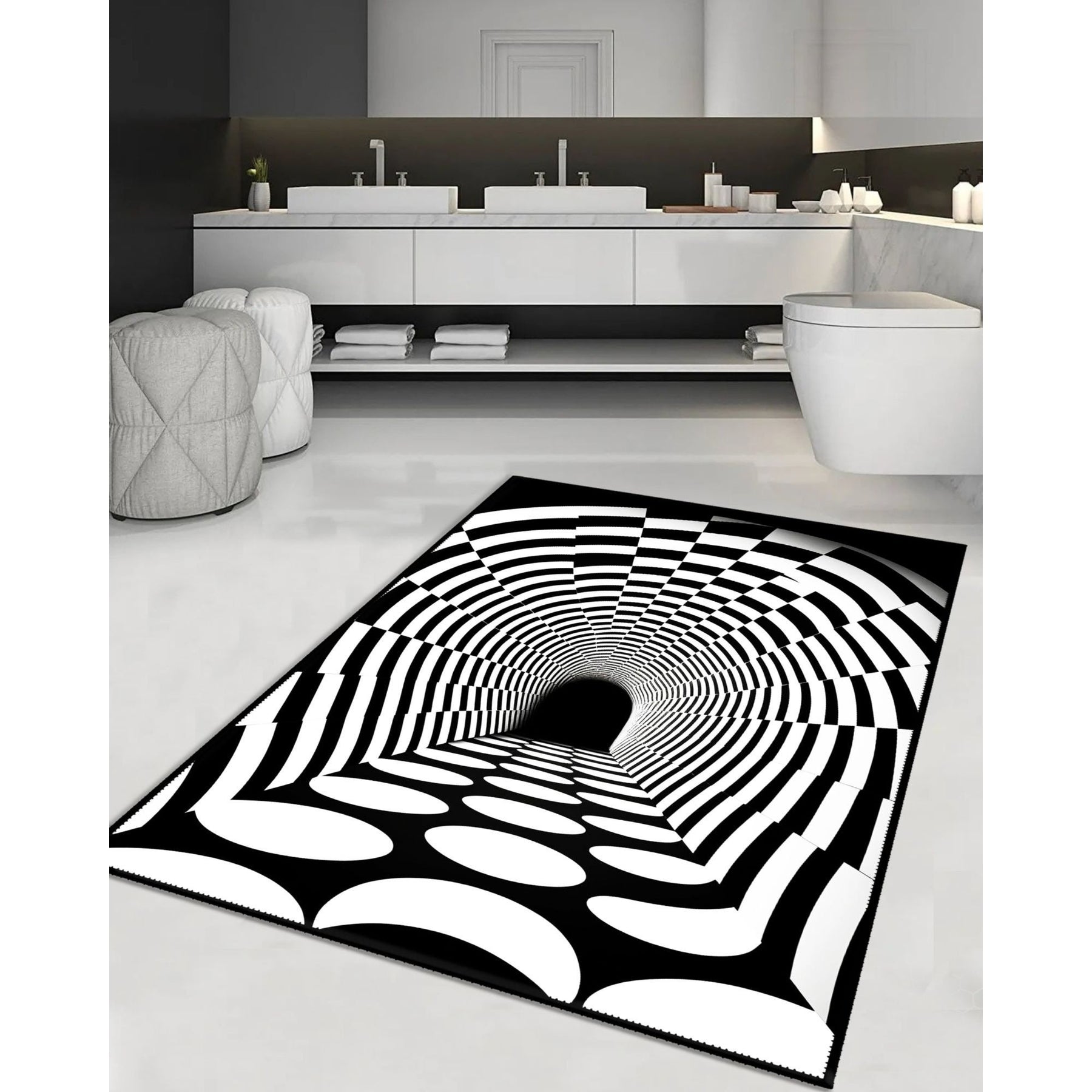 Optical Illusion Pattern Carpet