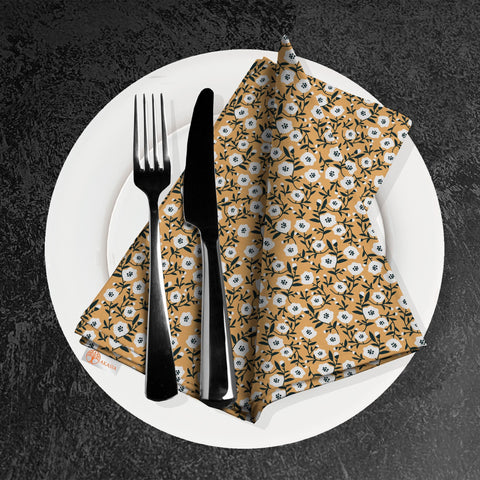 Floral Fabric Napkin|Summer Handkerchief|Flower Cloth Serviette|Farmhouse Table|Reusable Tableware|Housewarming Napkin|Floral Serviette