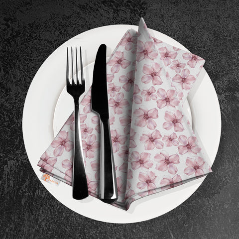 Rose Fabric Napkin|Floral Handkerchief|Summer Cloth Serviette|Farmhouse Table|Reusable Tableware|Housewarming Napkin|Striped Serviette