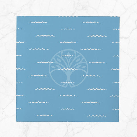 Nautical Fabric Napkin|Fish, Lighthouse and Anchor Print Napkin|Sea Wave Print Cloth Serviette|Beach House Table Decor|Coastal Tableware