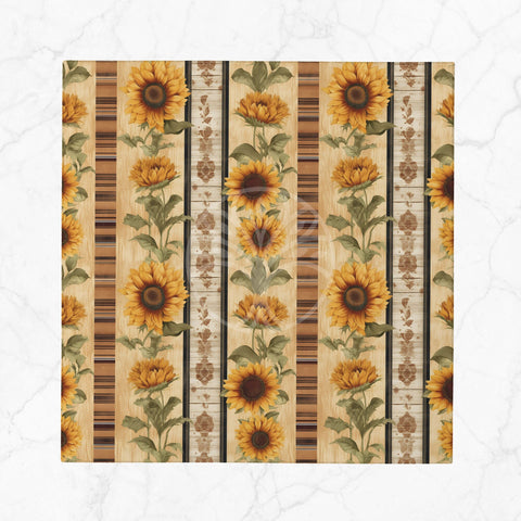 Sunflower Napkin|Farmhouse Autumn Tableware|Fabric Fall Handkerchief|Sunflower Cloth Serviette|Housewarming Napkin|Floral Napkin
