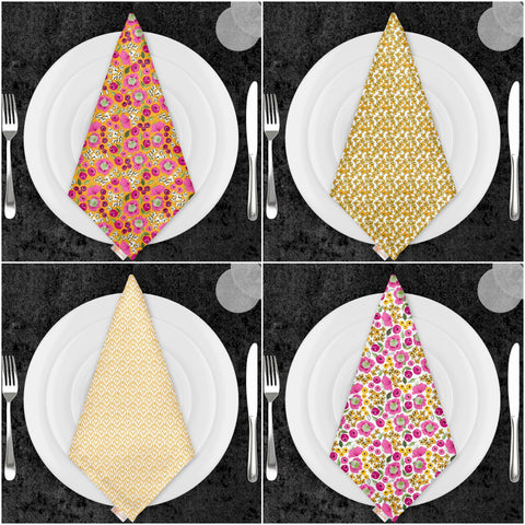 Abstract Floral Napkin|Summer Handkerchief|Flower Cloth Serviette|Farmhouse Table|Reusable Tableware|Housewarming Napkin|Floral Serviette