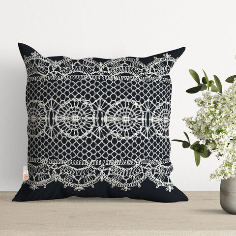 Lace Cushion Case|Geometric Pillow Case|Decorative Pillowtop|Boho Bedding Decor|Cozy Pillowcase|Outdoor Cushion Cover