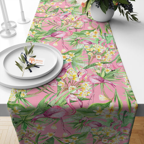 Flamingo Runner|Summer Tablecloth|Cactus Table Decor|Housewarming Runner|Farmhouse Tabletop|Butterfly Tabletop|Tropical Runner