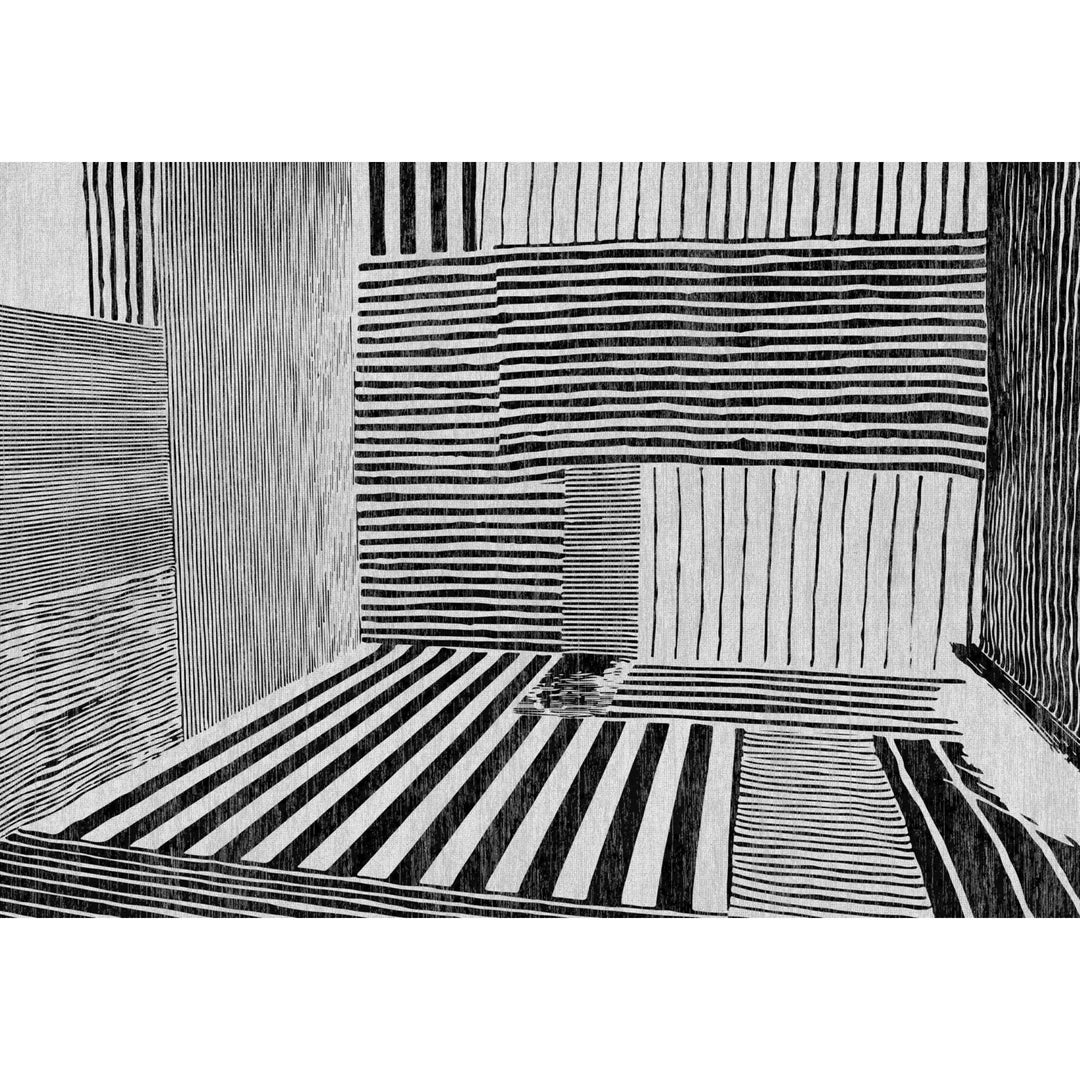 Optic Illusion Rug|Black White 3D Illusion Area Rug|Illusion Carpet|Machine-Washable Rug|Abstract Multi-Purpose Non-Slip Carpet