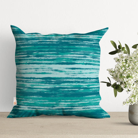 Abstract Pillow Cover|Turquoise Cushion Cover|Outdoor Cushion Case|Decorative Pillowtop|Boho Bedding Decor|Cozy Pillowcase|Sofa Throw Pillow