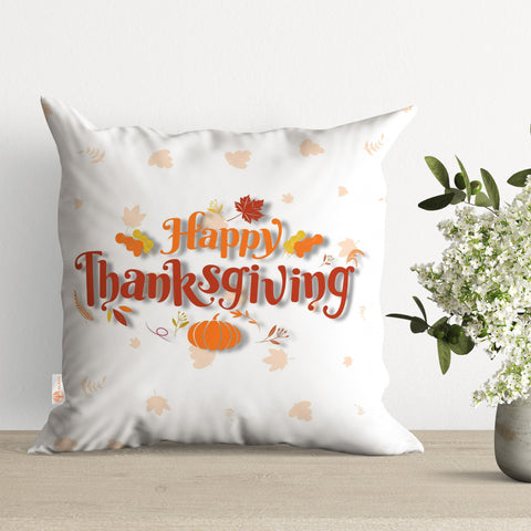 Thanksgiving Pillow Case|Autumn Pillow Cover|Happy Thanksgiving Cushion Case|Pumpkin and Dwarf Pillowtop|Outdoor Cushion Cover