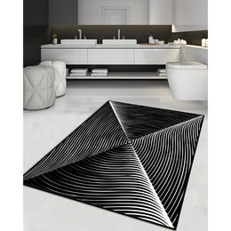 Optical Illusion Rug|Illusion Carpet|Black White 3D Illusion Area Rug|Machine-Washable Rug|Abstract Multi-Purpose Non-Slip Carpet