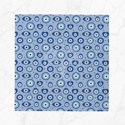 Evil Eye Fabric Napkin|Nazar Cloth Serviette|Nazar Handkerchief|Farmhouse Table|Reusable Tableware|Housewarming Napkin|Boho Napkin