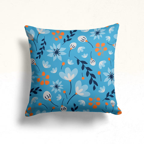 Floral Drawing Pillow Case|Summer Home Decor|Floral Cushion Cover|Sofa Cushion Case|Decorative Throw Pillowtop|Boho Bedding Decor
