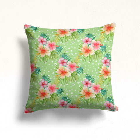Floral Pillow Case|Summer Home Decor|Floral Cushion Cover|Boho Cushion Case|Decorative Throw Pillowtop|Boho Bedding Decor