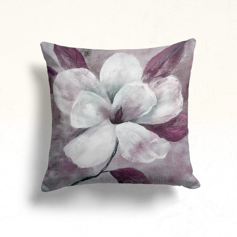 Purple Floral Pillow Case|Summer Home Decor|Floral Cushion Cover|Boho Cushion Case|Decorative Throw Pillowtop|Boho Bedding Decor