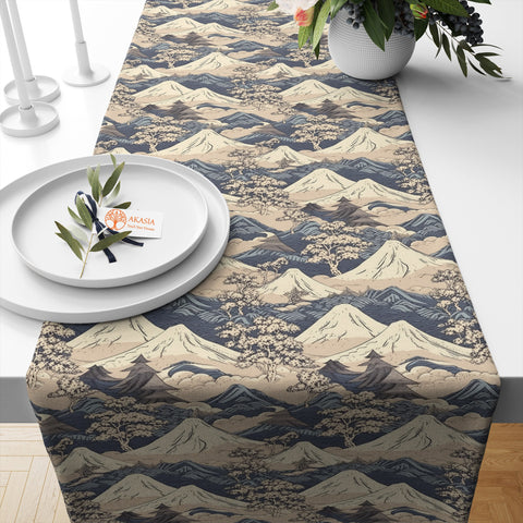 16x50 Forest Table Runner|Floral Tablecloth|Modern Home Decor|Farmhouse Kitchen Table Runner|Decorative Runner