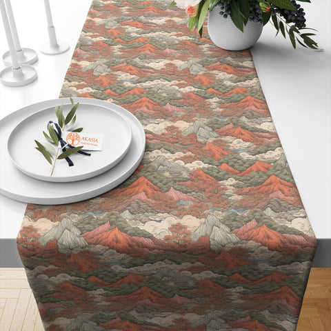 16x50 Forest Table Runner|Floral Tablecloth|Modern Home Decor|Farmhouse Kitchen Table Runner|Decorative Runner