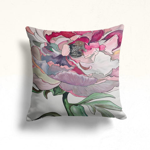 Pinky Floral Pillow Case|Summer Home Decor|Floral Cushion Cover|Boho Cushion Case|Decorative Throw Pillowtop|Floral Porch Decor