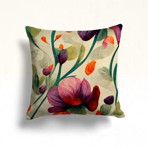 Summer Pillow Cover|Decorative Pillow Sham|Floral Cushion Case|Boho Home Decor|Housewarming Cushion Case|Throw Pillowcase